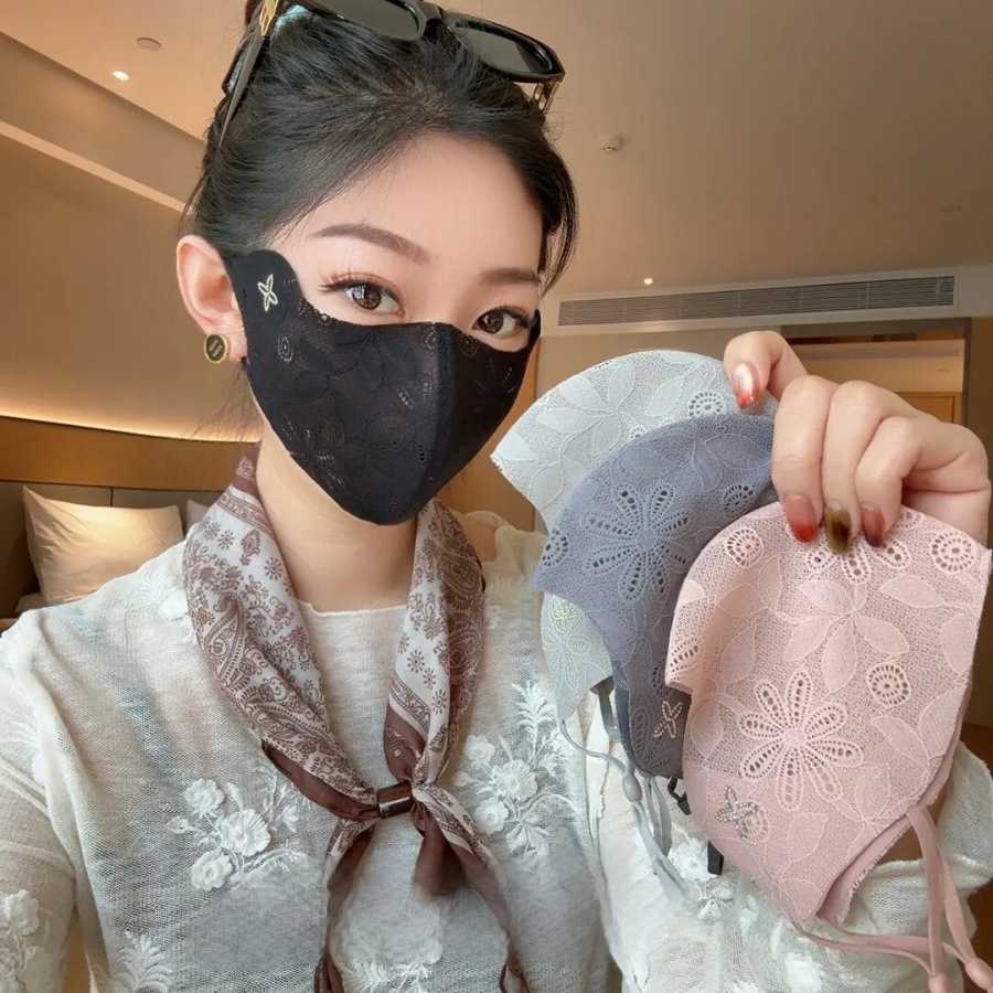 Cloth Face Mask Washable - Kanten oogbeschermingsmasker - Driedimensionaal, lichtgewicht, ademend