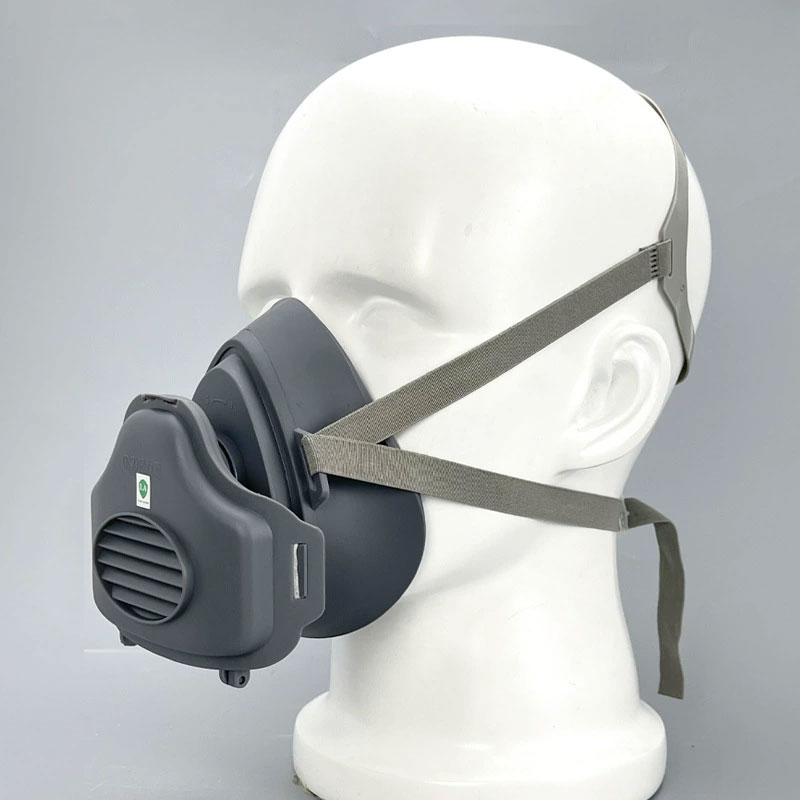Respirator Half Face - Stofmasker Werkveiligheid Rubberen masker Katoenen filter
