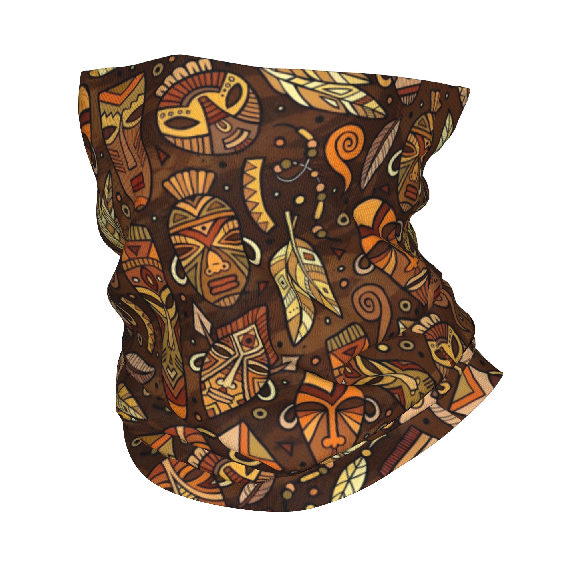Neck Gaiter Face Cover - Aangepaste tribale maskerpatroon bandana nekwarmer UV-bescherming