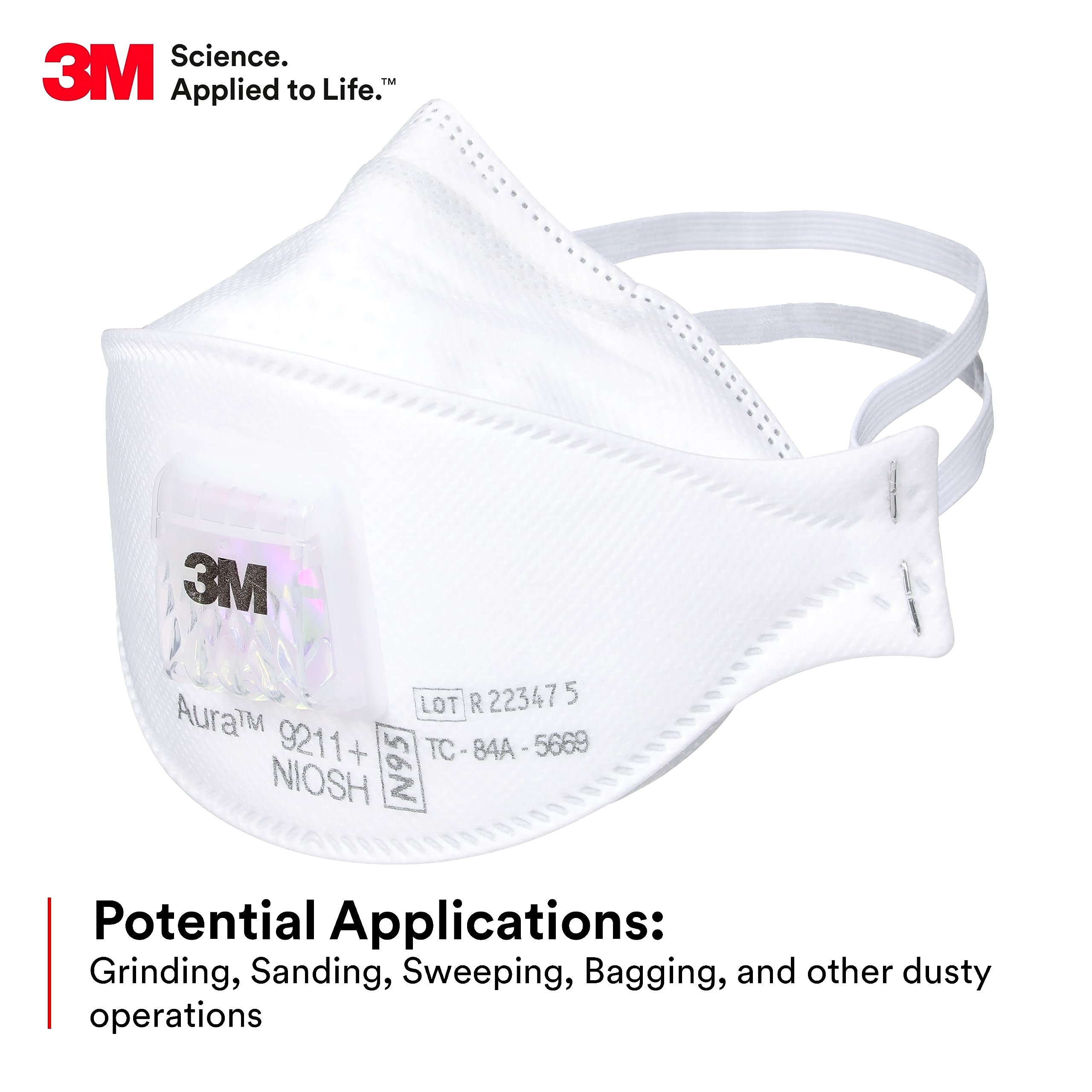 Dust Mask Construction - 3M Aura 9211+ Deeltjesmasker N95 Wegwerpmasker