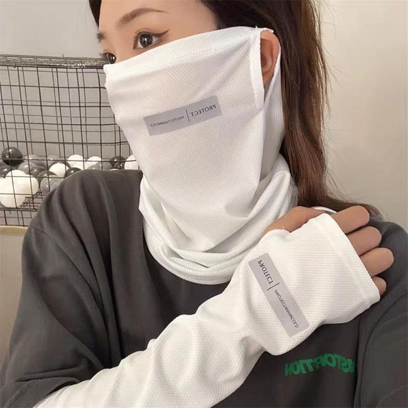 Sports Mask Breathable - Ice Silk Sun Protection Set*Gezichtsmasker+Armmouwen Ademend