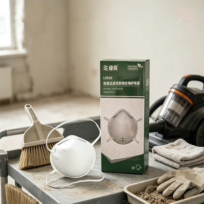 Kn95 Respirator Mask - KN95 Cup Type Op het hoofd