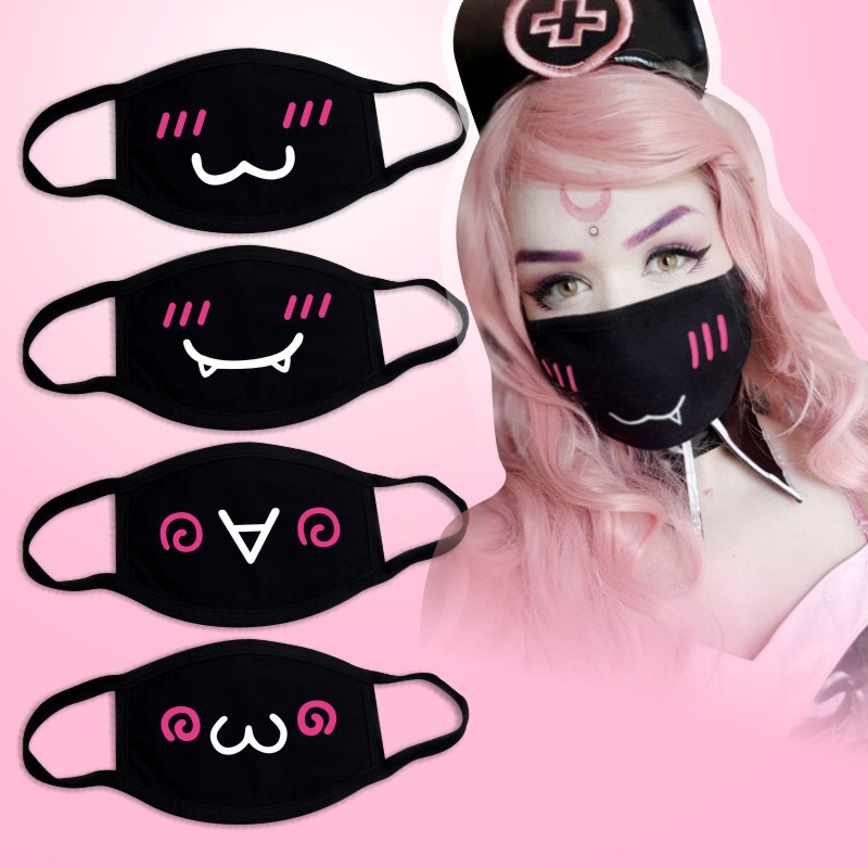 Respirator Half Face - Zwart katoenen masker Unisex Winter Warm