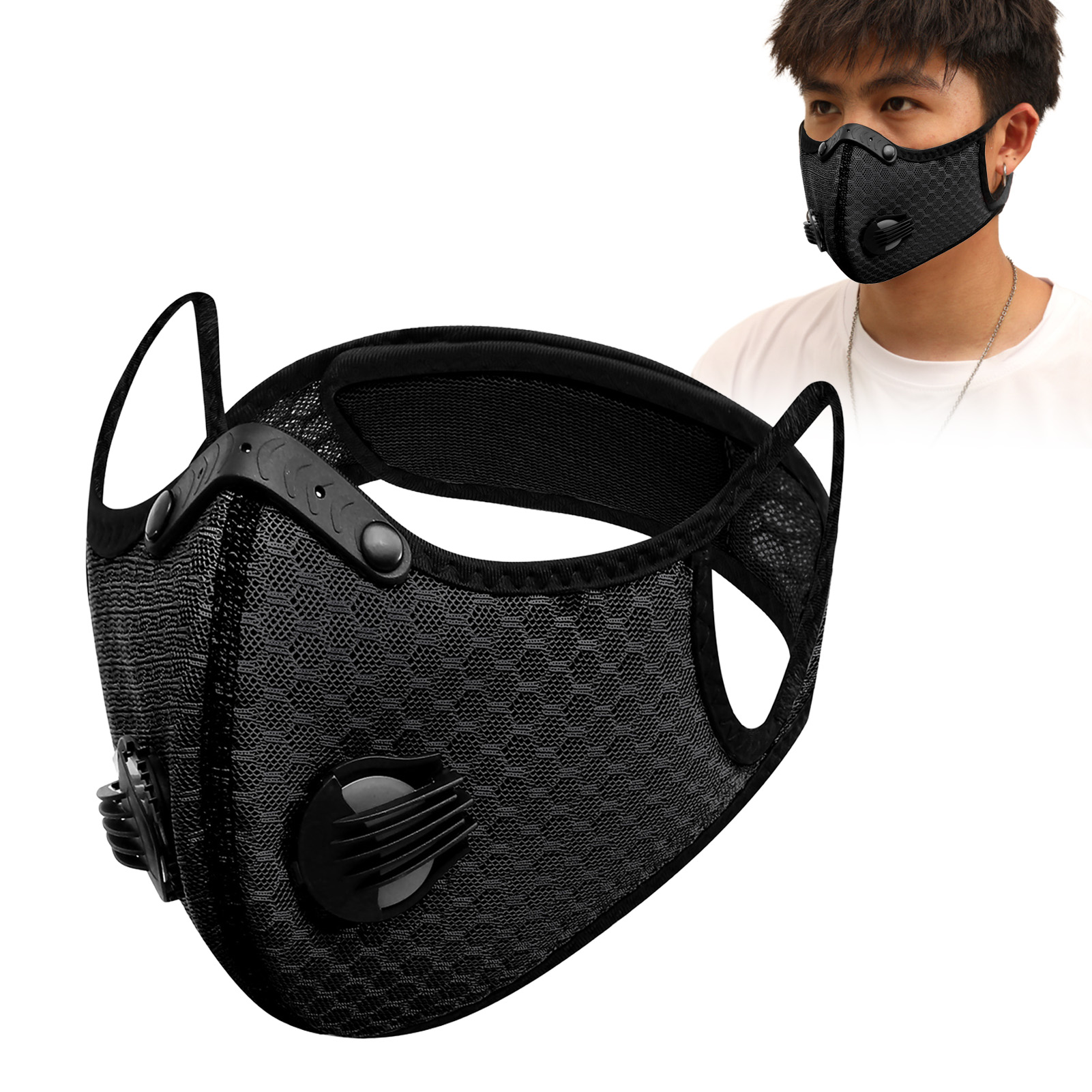 Anti Pollution Mask - Unisex winddicht rijmasker Actief koolstofmasker Buitensporten