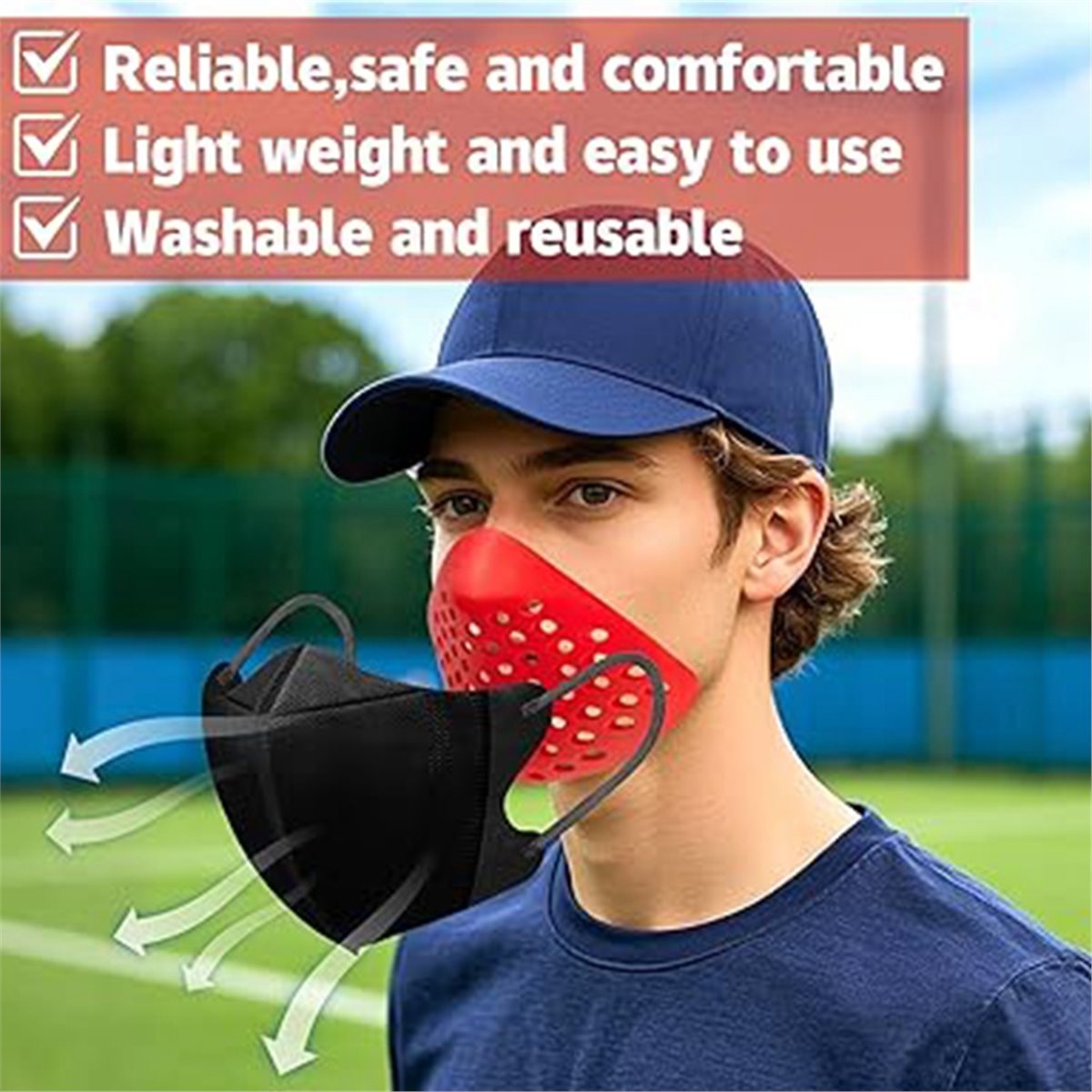 Silicone Mask Bracket - Handige 4-delige 3D siliconen masker binnenbeugel,