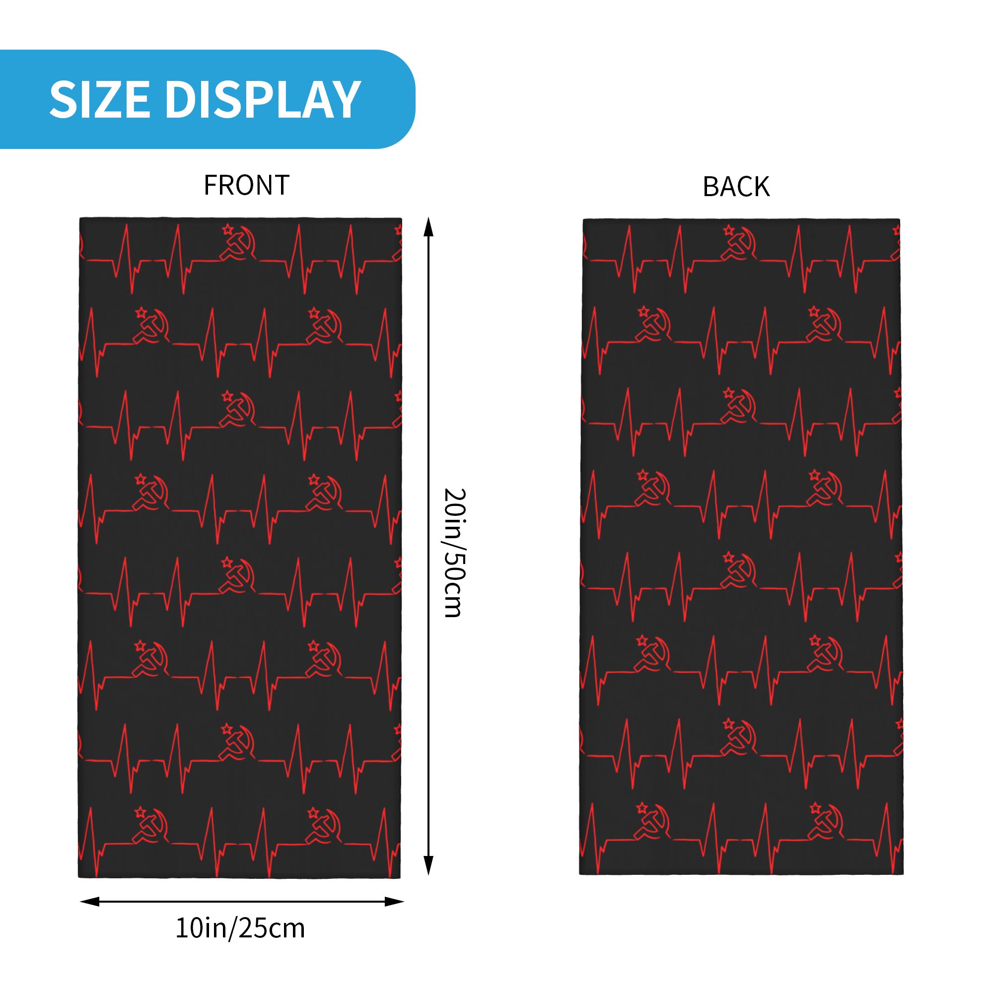 Custom Hartslag Russische Vlag - Neck Gaiter Face Cover recensie en prijs