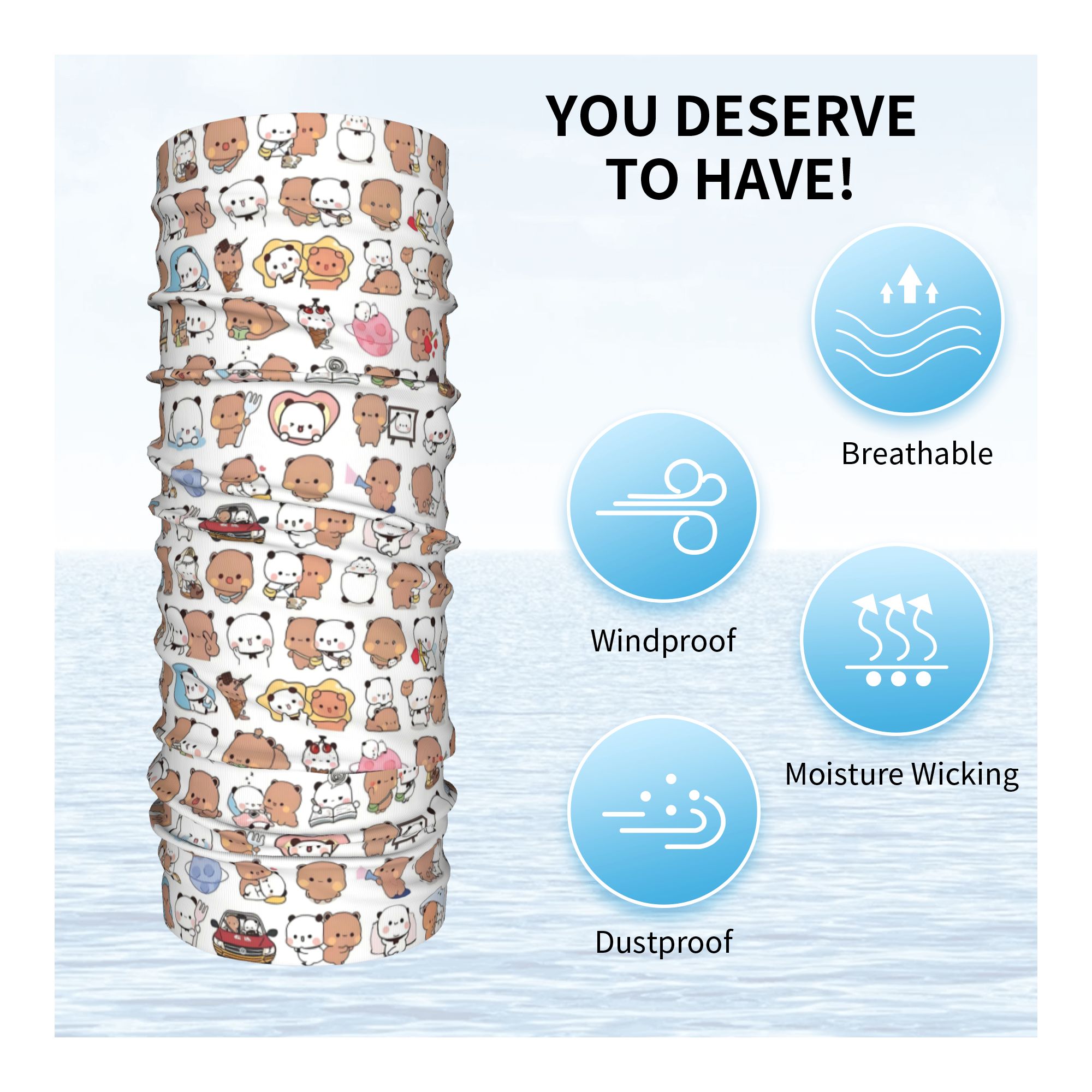 Custom Beer Cartoon Perzik En  - Neck Gaiter Face Cover recensie en prijs