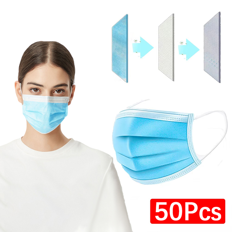 50 stuks unisex 3-laags masker - Disposable Mask Blue recensie en prijs