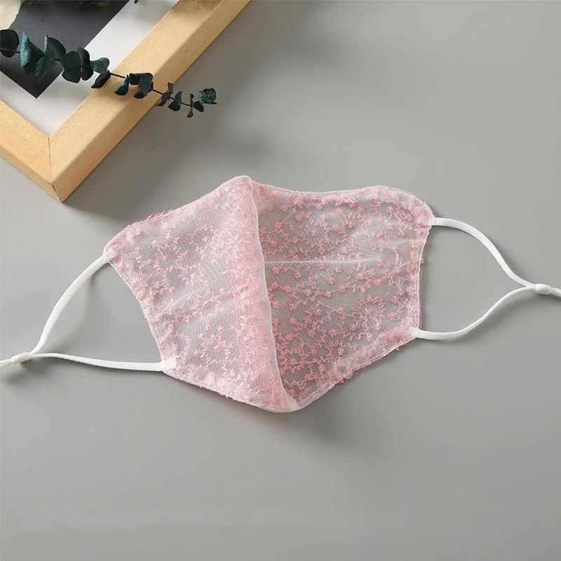 1/2pc Zwart Wit Kant Gezichtsm - Cloth Face Mask Washable recensie en prijs