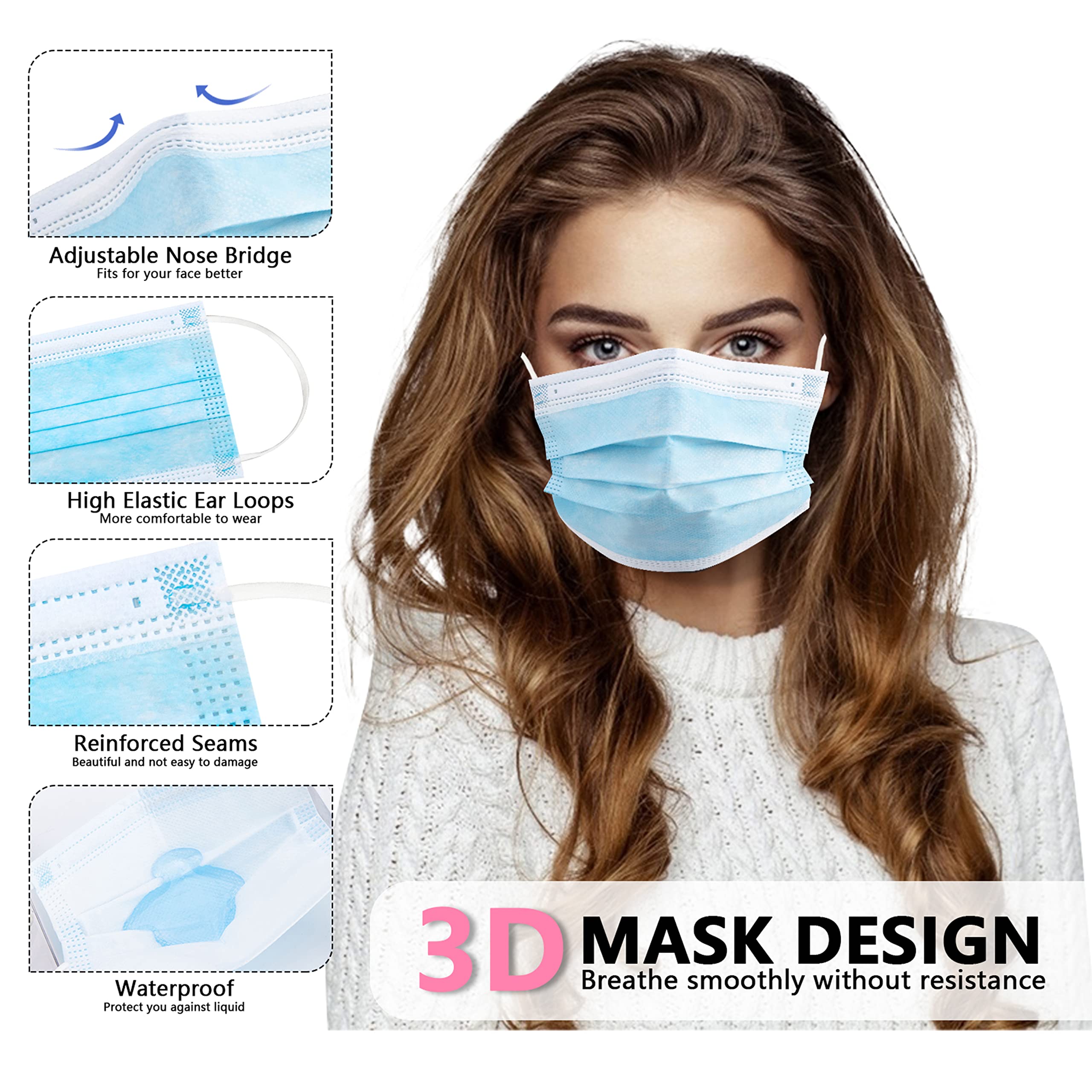 50/100 Stuks Doos Blauw Gezich - Disposable Mask Blue recensie en prijs