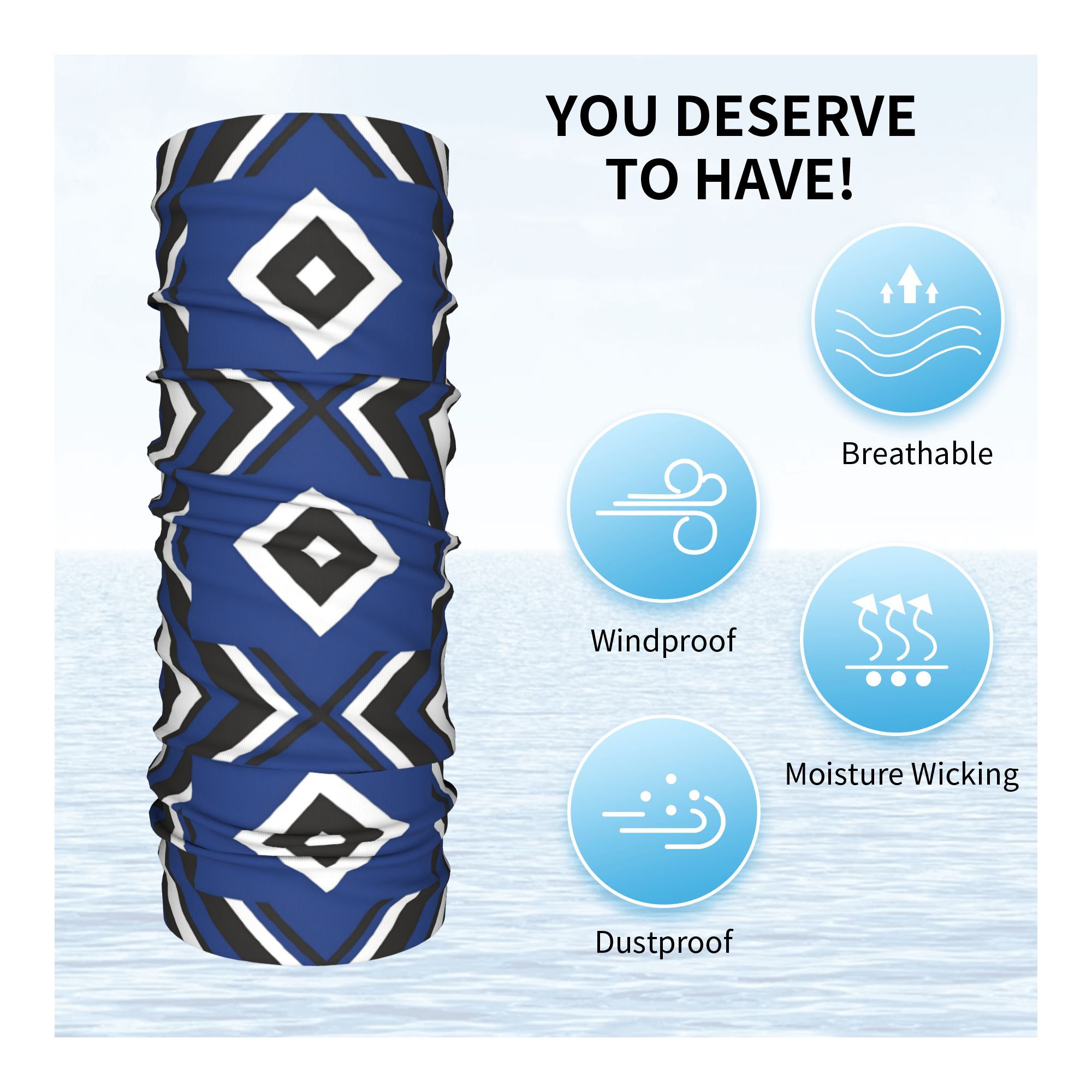 Blue Diamond HSV Soccer Bandan - Neck Gaiter Face Cover recensie en prijs
