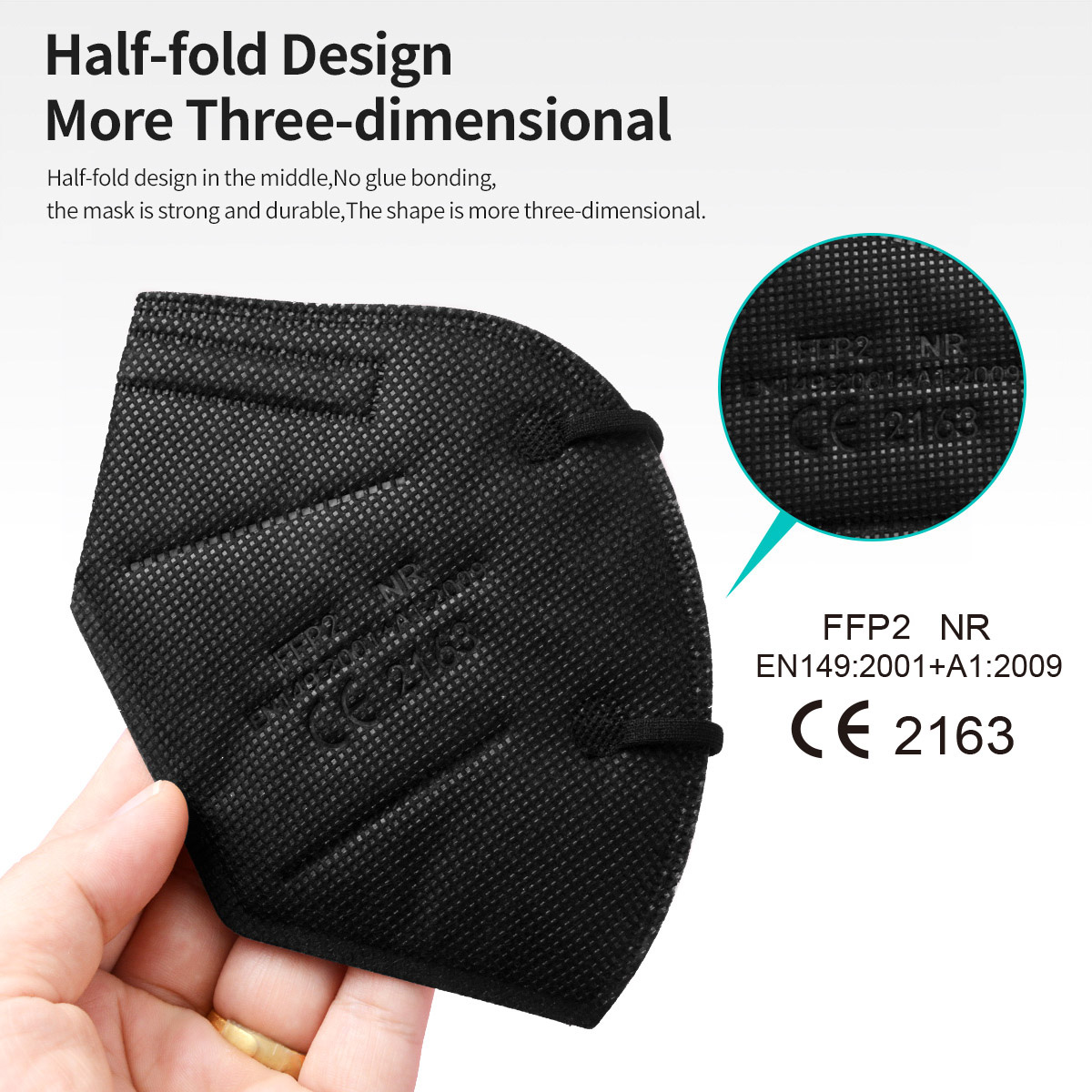 FFP2-ademhalingsmaskers CE-goe - Kn95 Respirator Mask recensie en prijs